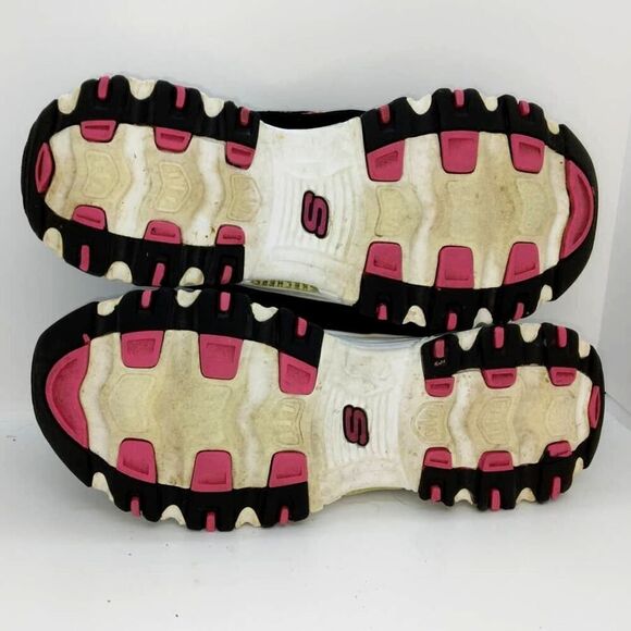 Skechers D'Lites Women's Pre-owned Black/Pink/Silver Running Sneakers - sz. 9 - Picture 5 of 6